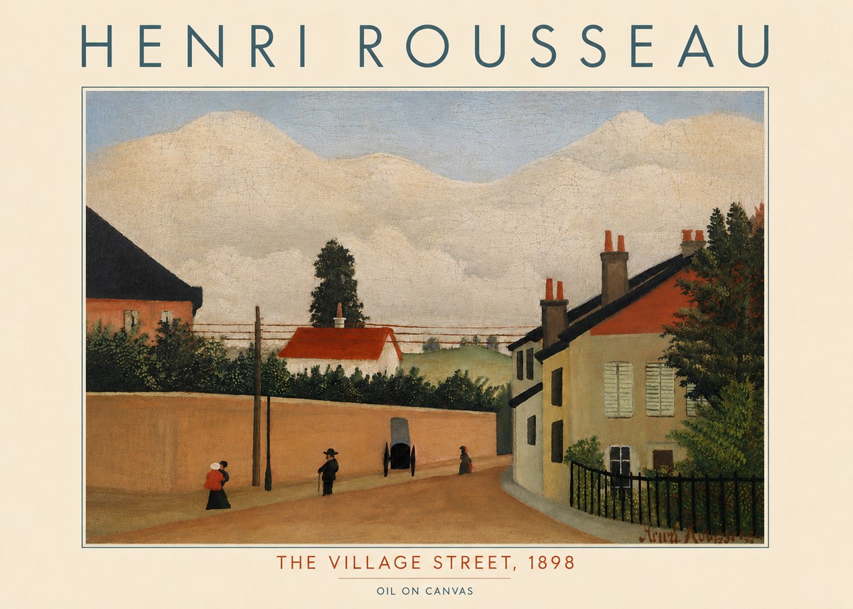 Rousseau The Village Street No5 - Póster