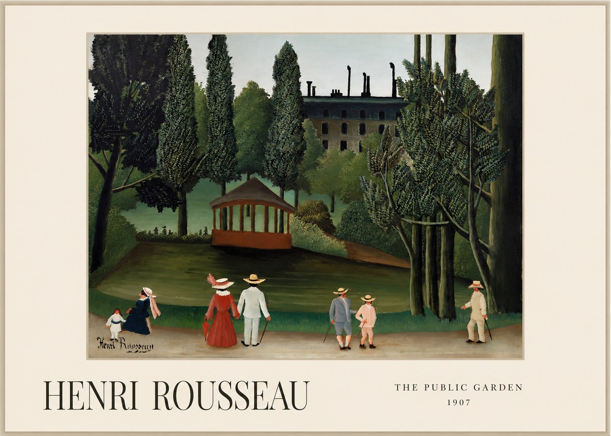 Rousseau The Public Garden No1 - Póster