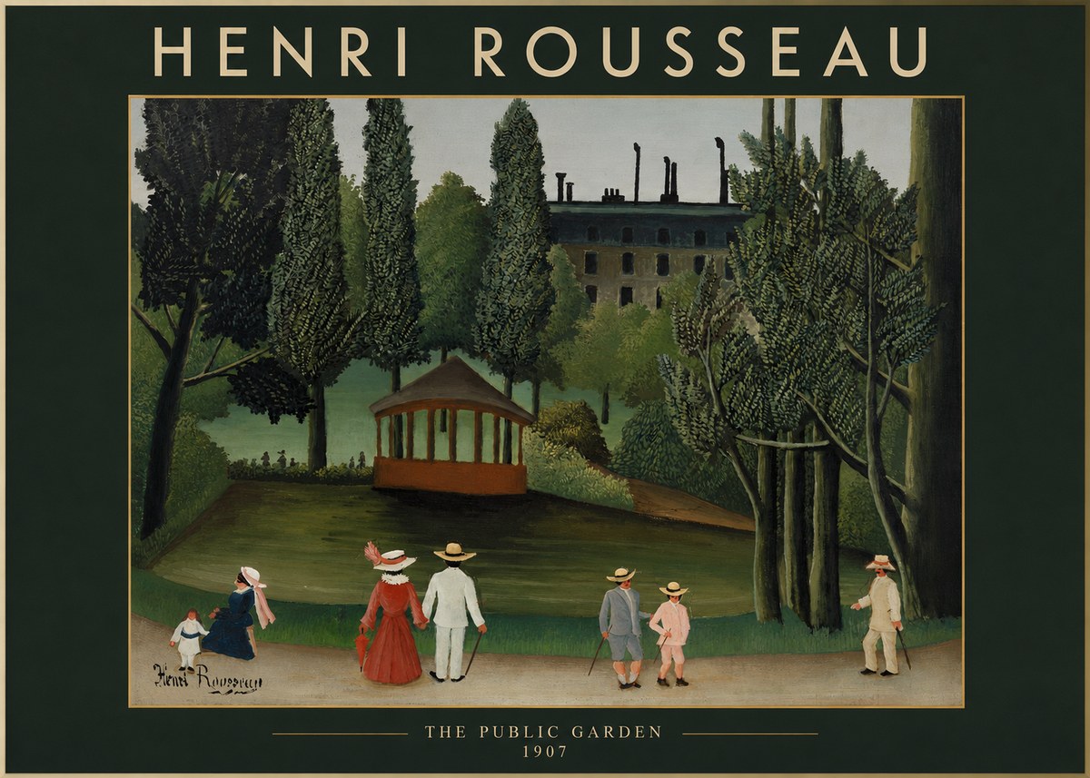 Rousseau The Public Garden No2 - Póster