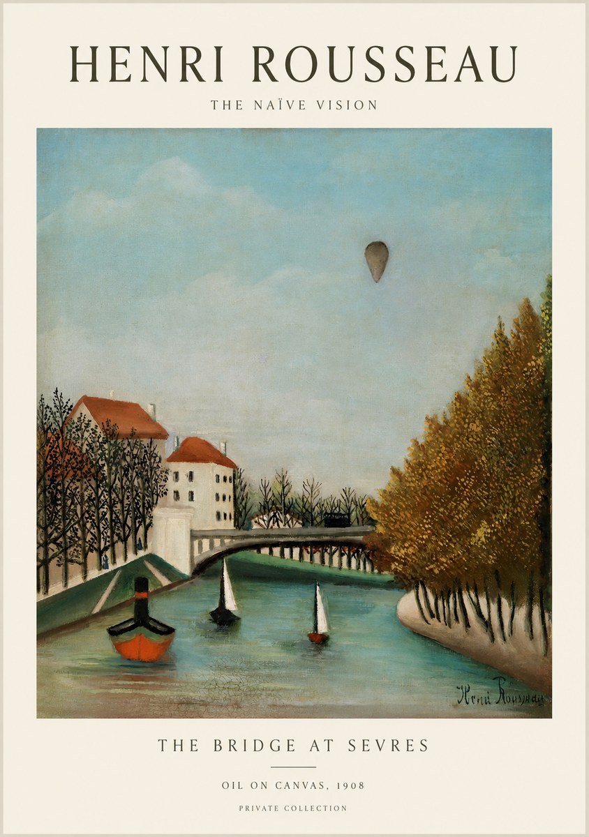 Rousseau The Bridge at Sevres No1 - Póster