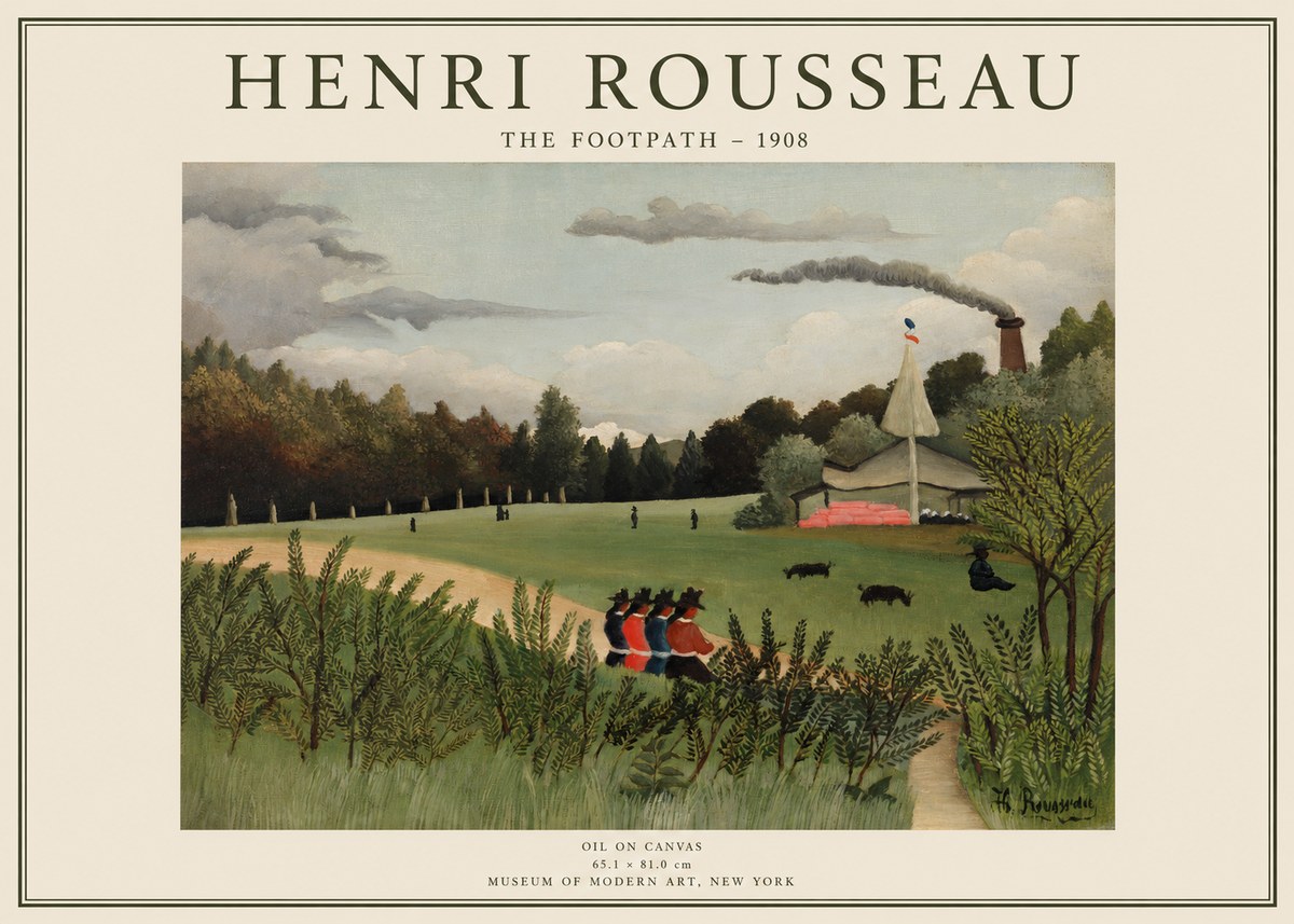 Rousseau The Footpath No1 - Póster
