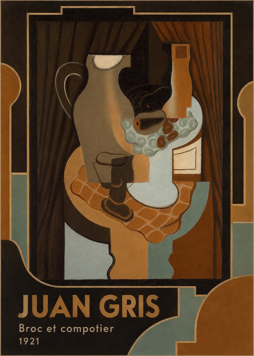 Juan Gris Broc Et Compotier No4 - Póster