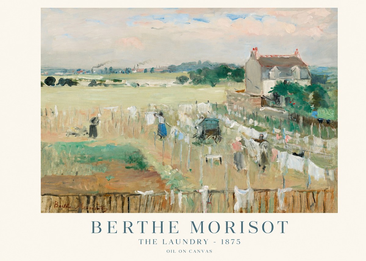Berthe Morisot The Laundry - 1875 No1 - Póster