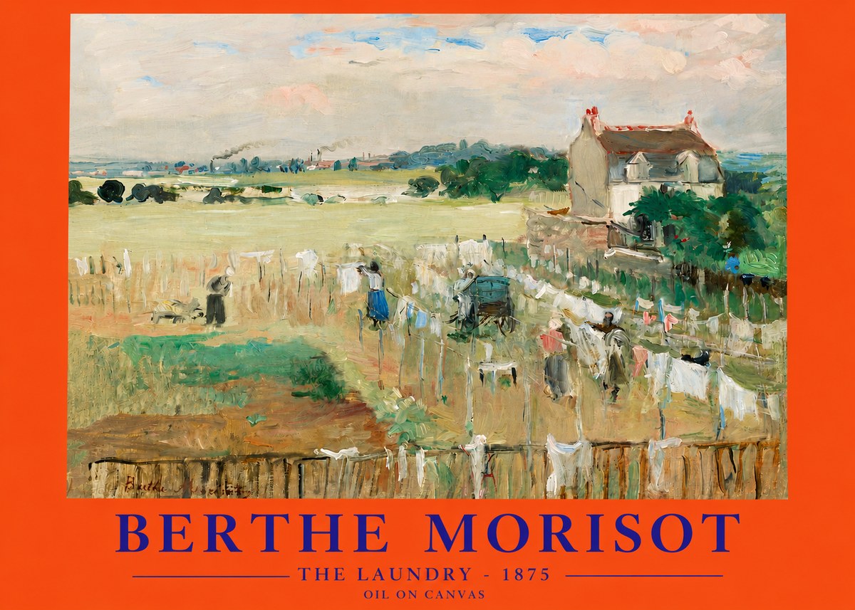 Berthe Morisot The Laundry - 1875 No3 - Póster