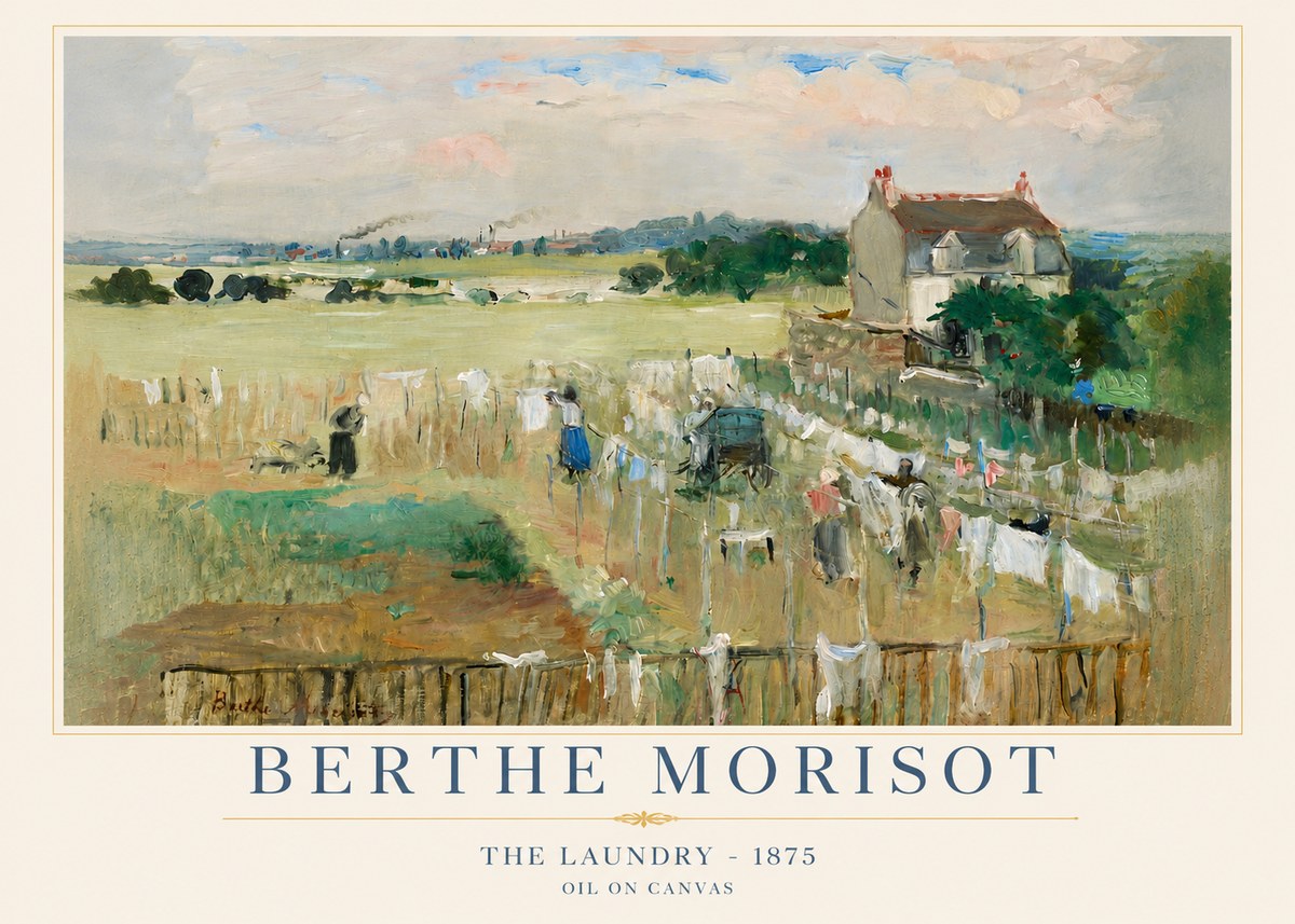 Berthe Morisot The Laundry - 1875 No4 - Póster