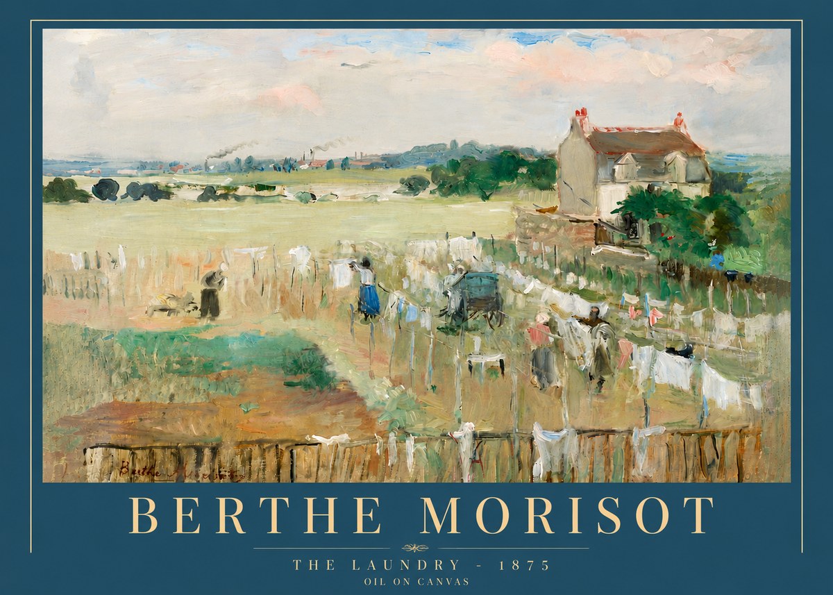 Berthe Morisot The Laundry - 1875 No5 - Póster
