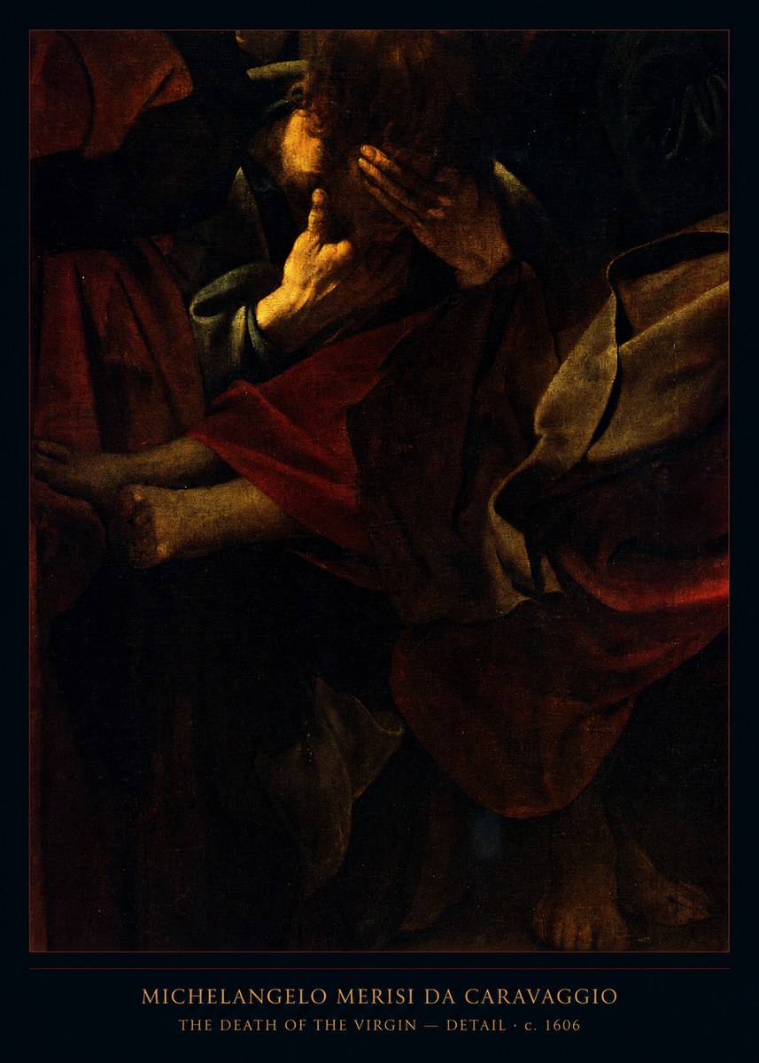 Michelangelo Merisi da Caravaggio The Death of the Virgin – Detail No6 - Póster
