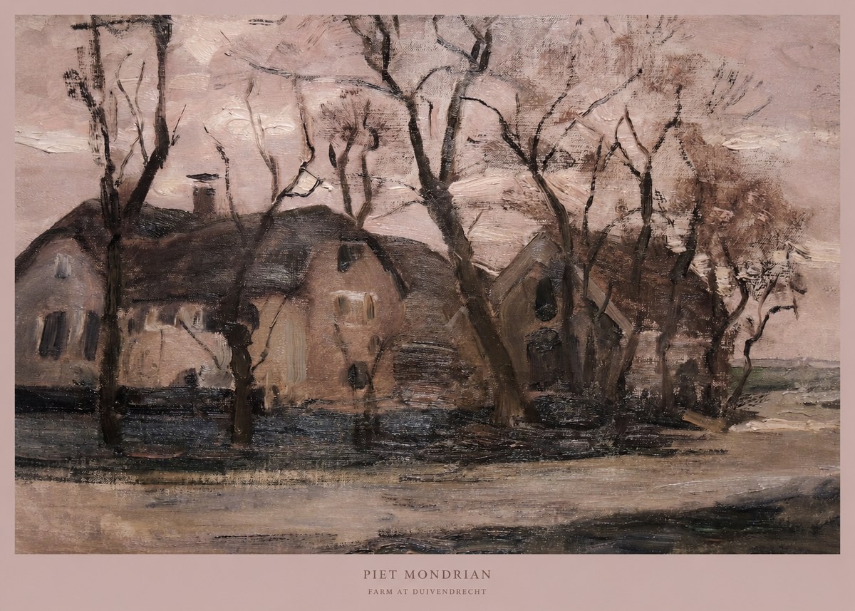Piet Mondrian Farm at Duivendrecht No5 - Póster