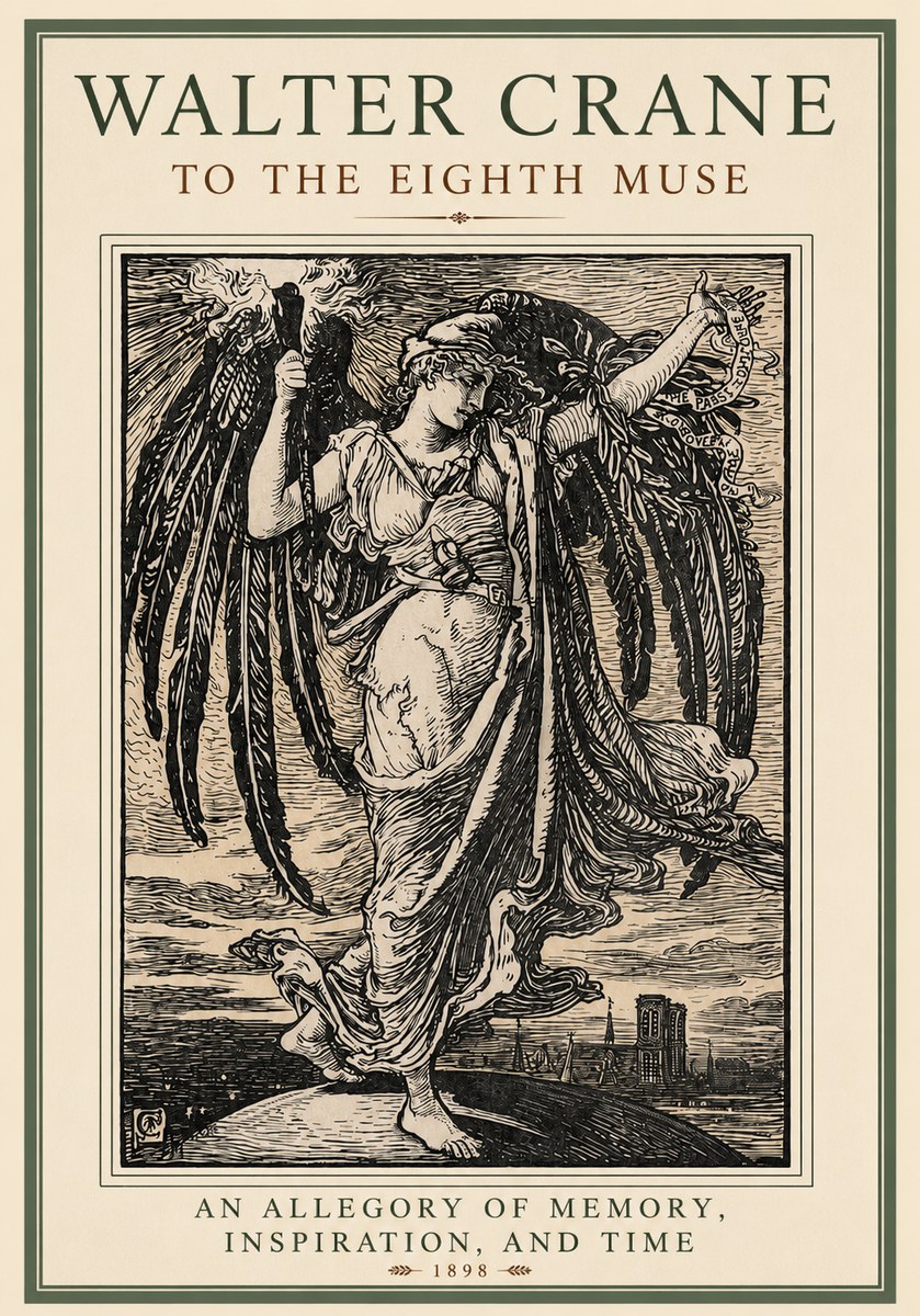Walter Crane To the Eighth Muse No2 - Póster