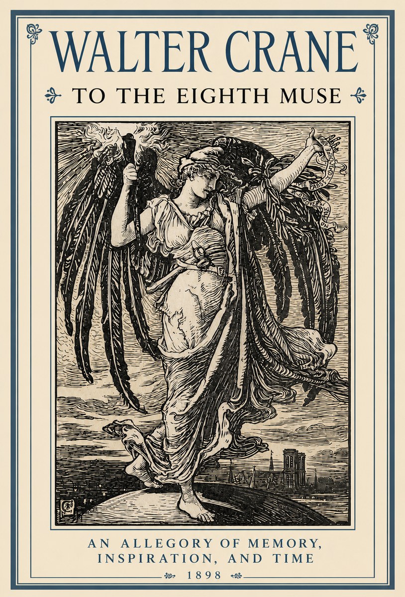Walter Crane To the Eighth Muse No3 - Póster