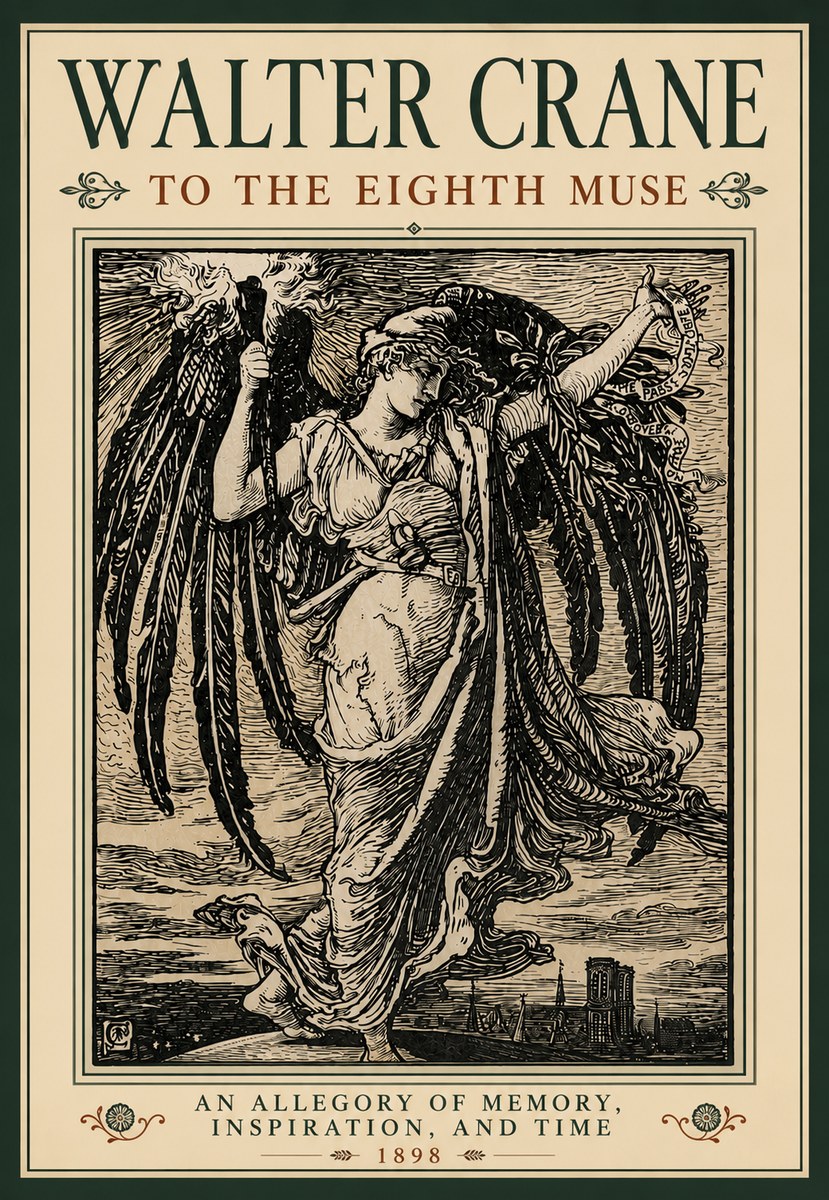 Walter Crane To the Eighth Muse No5 - Póster