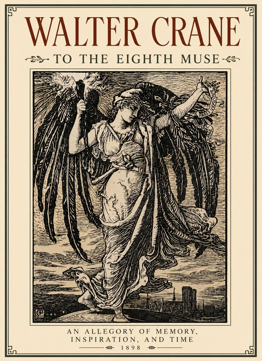 Walter Crane To the Eighth Muse No6 - Póster