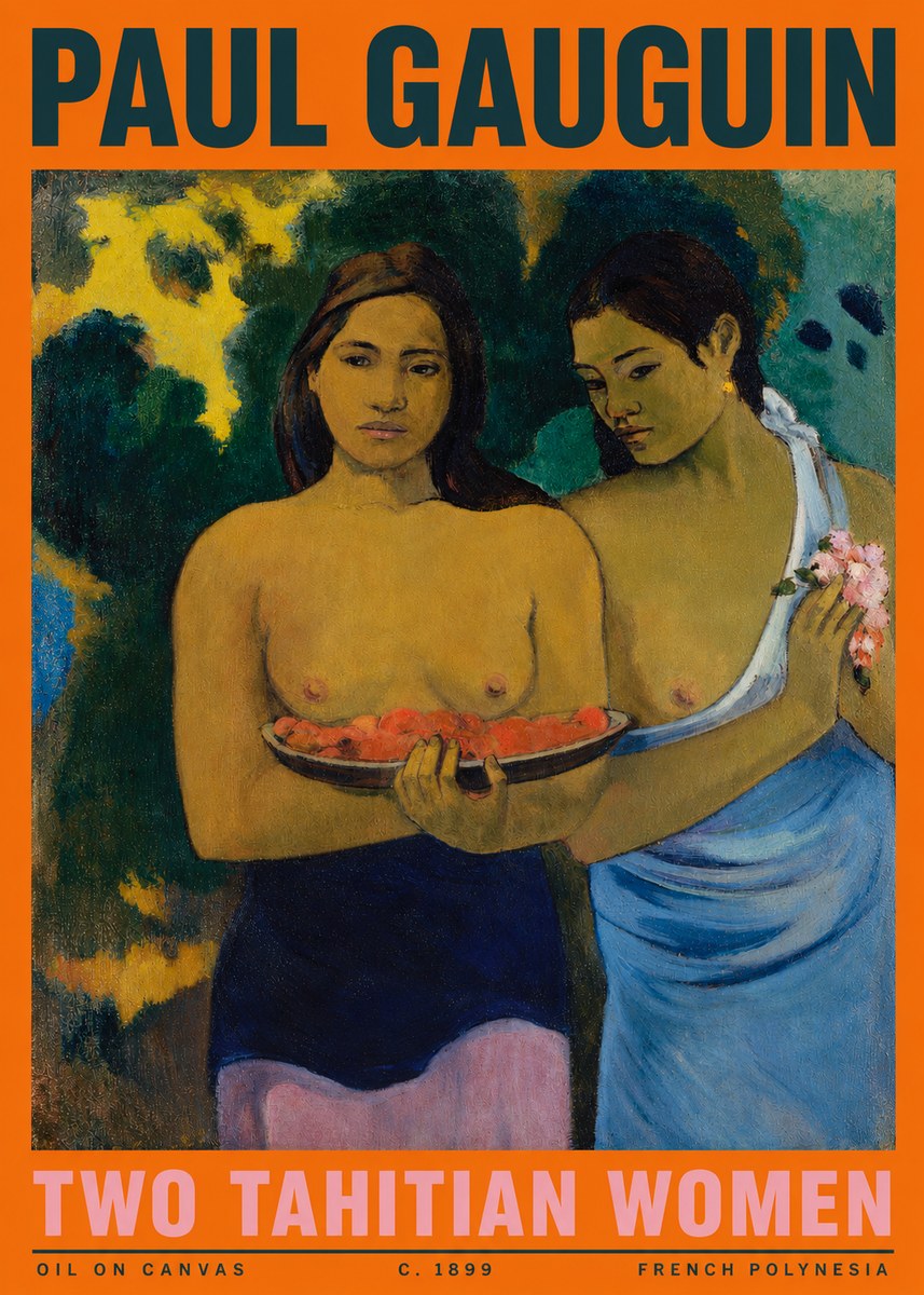 Paul Gauguin Two Tahitian Women I No3 - Póster