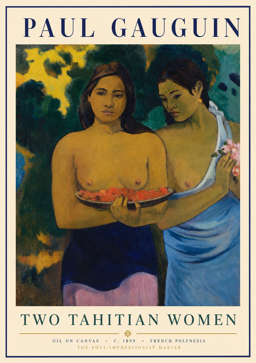 Paul Gauguin Two Tahitian Women I No4 - Póster