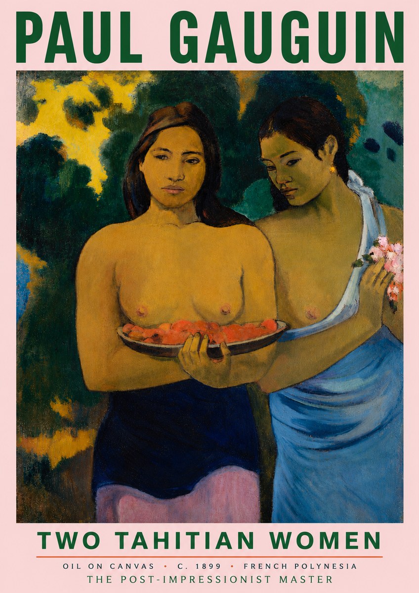 Paul Gauguin Two Tahitian Women I No5 - Póster