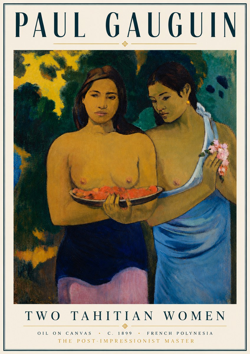 Paul Gauguin Two Tahitian Women I No6 - Póster