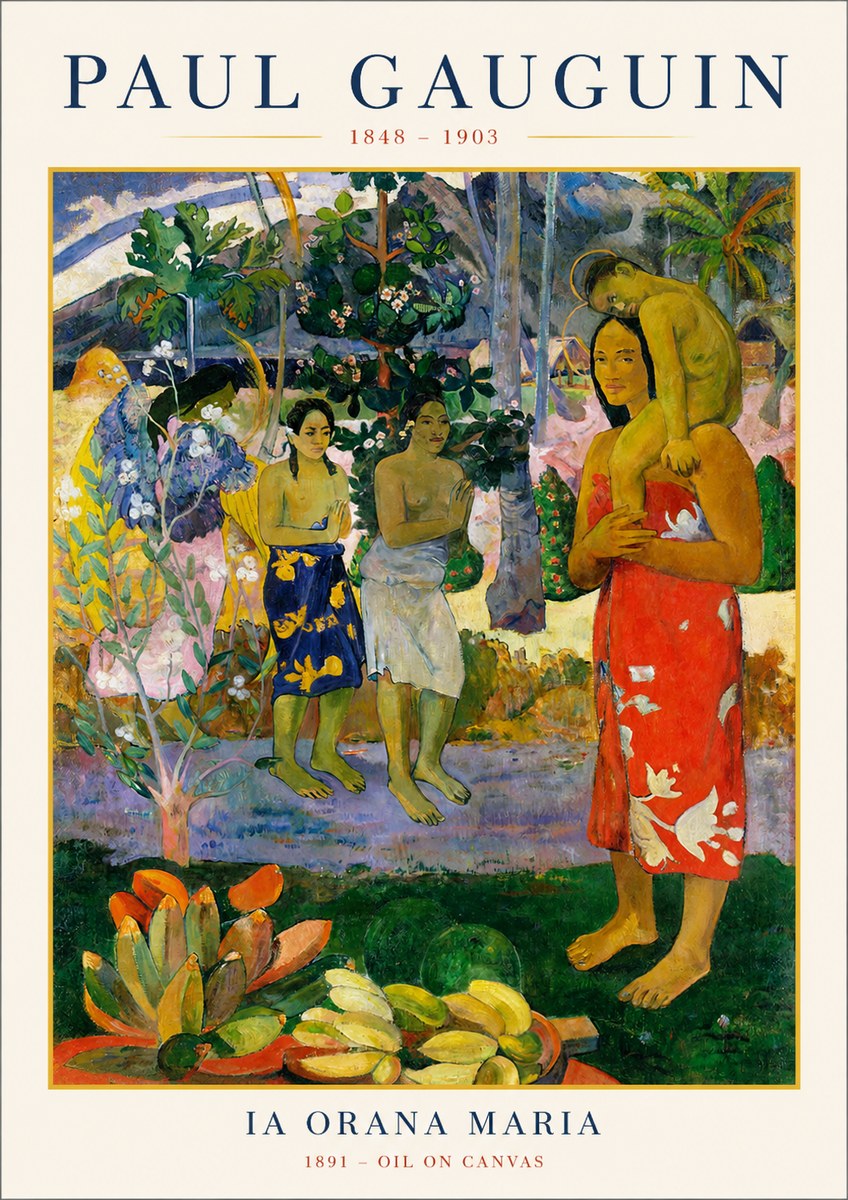Paul Gauguin Ia Orana Maria No1 - Póster