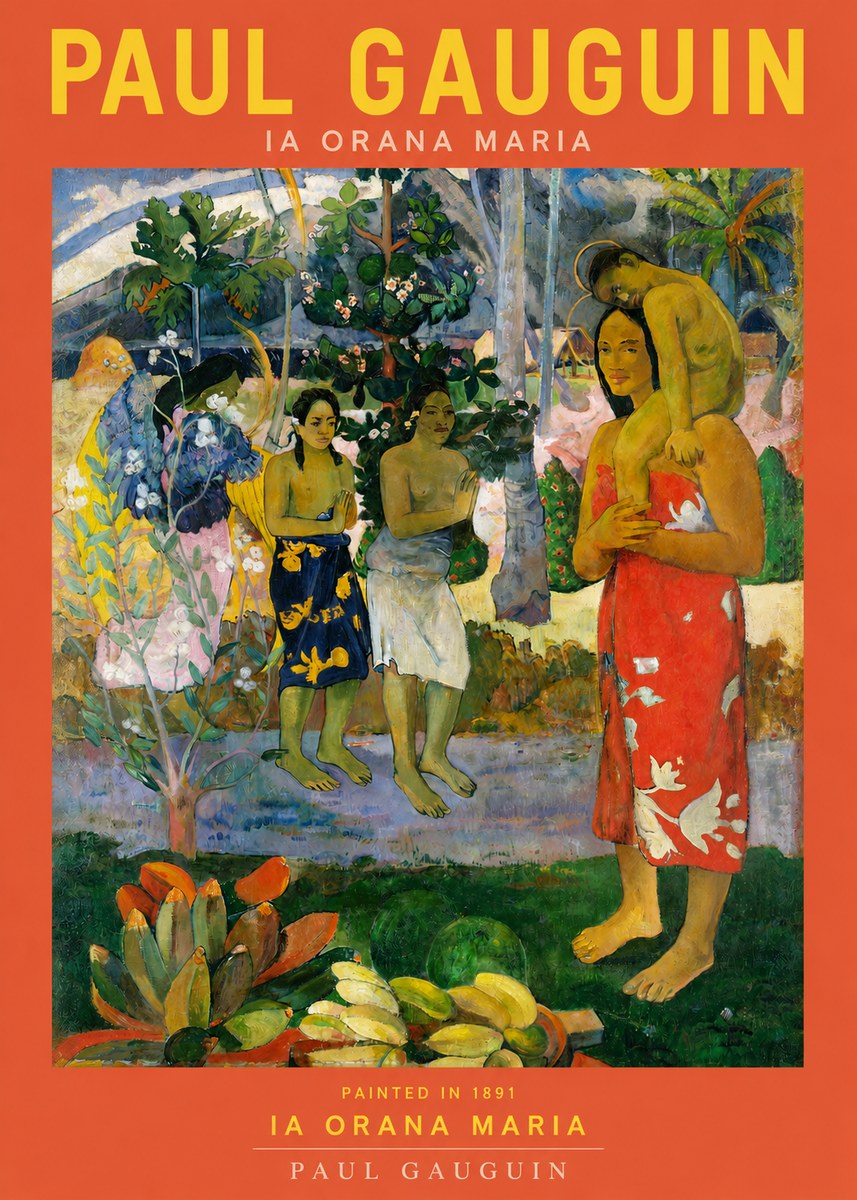 Paul Gauguin Ia Orana Maria No3 - Póster