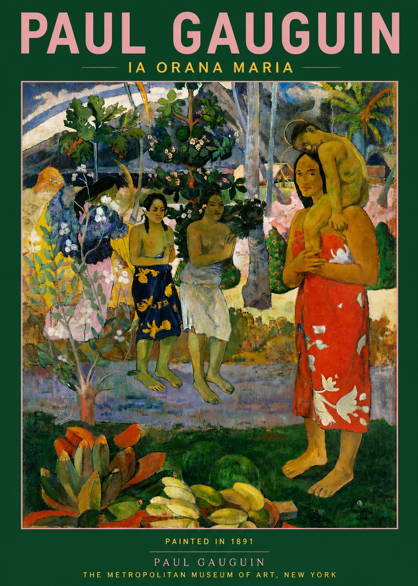 Paul Gauguin Ia Orana Maria No5 - Póster