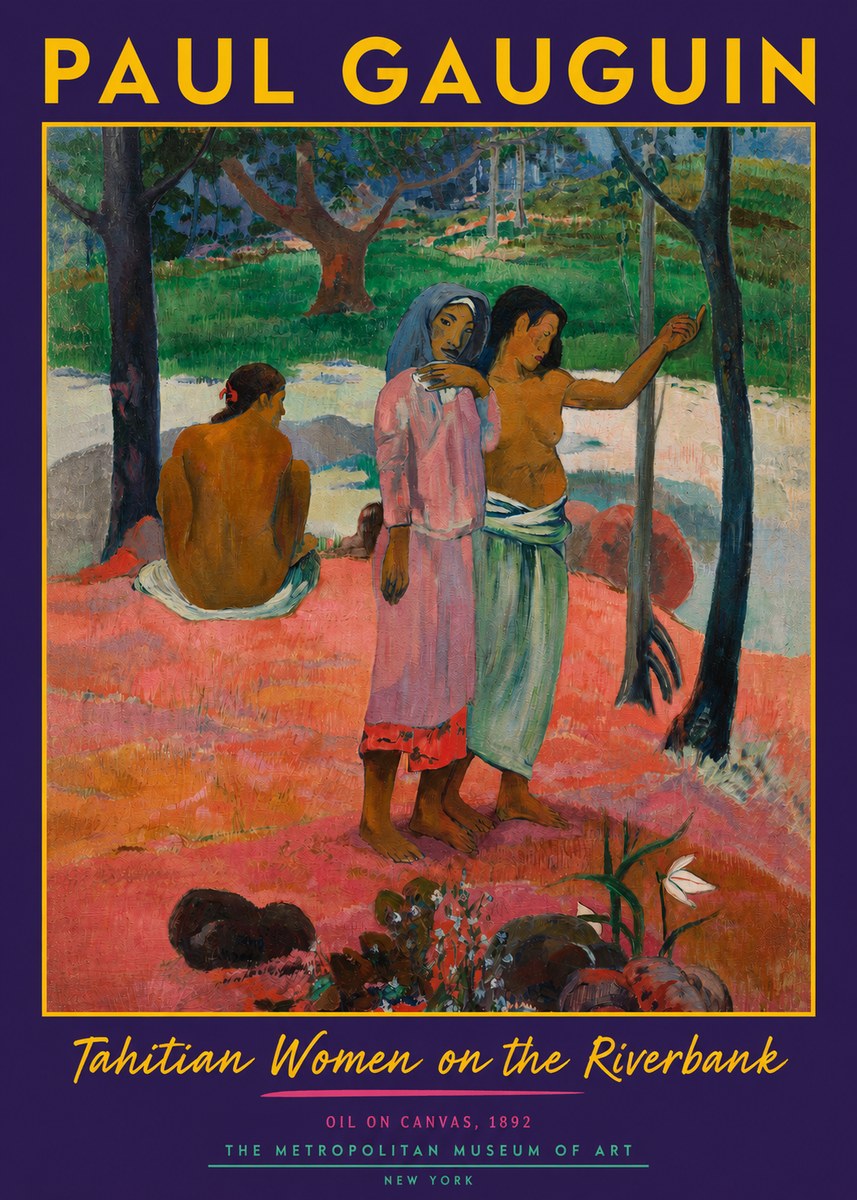 Paul Gauguin Tahitian Women on the Riverbank No2 - Póster