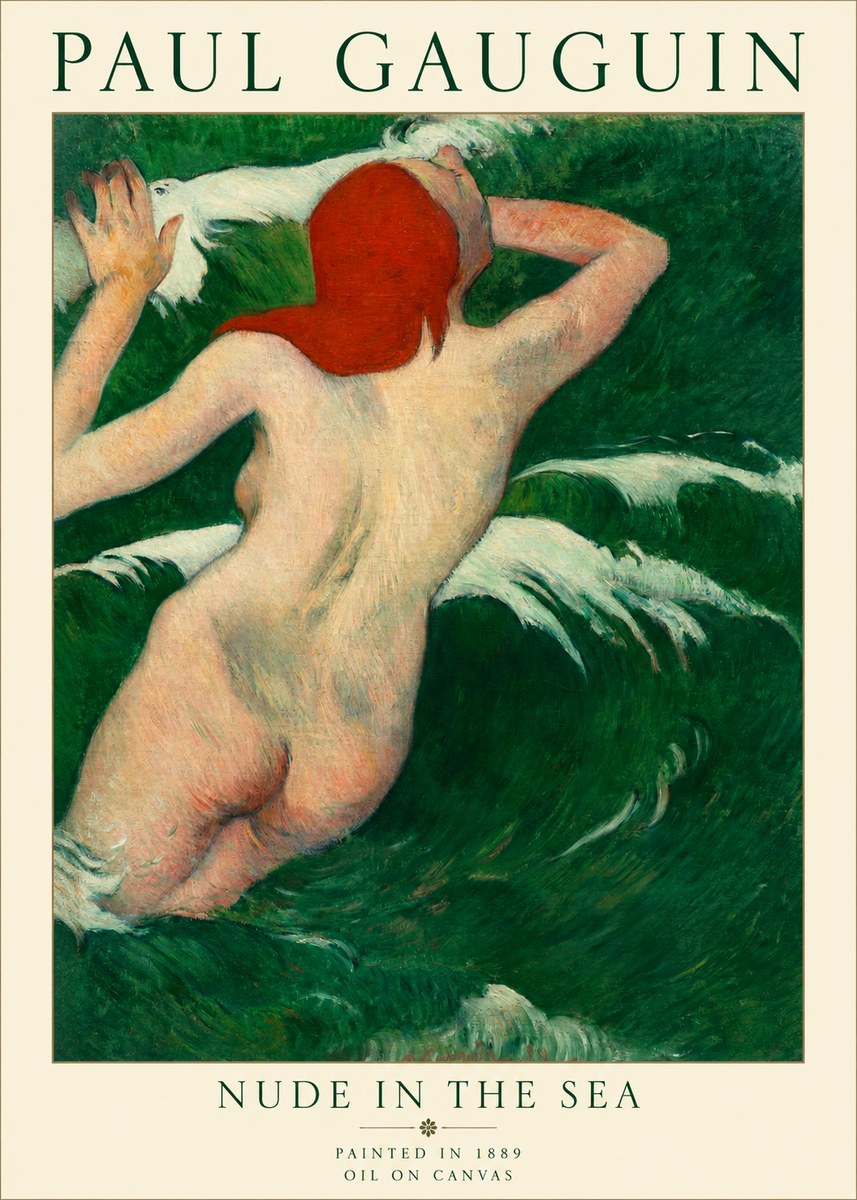 Paul Gauguin Nude in the Sea No1 - Póster