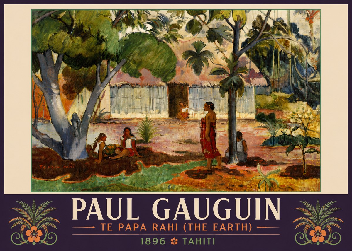 Paul Gauguin Te Papa Rahi (the Earth) No5 - Póster