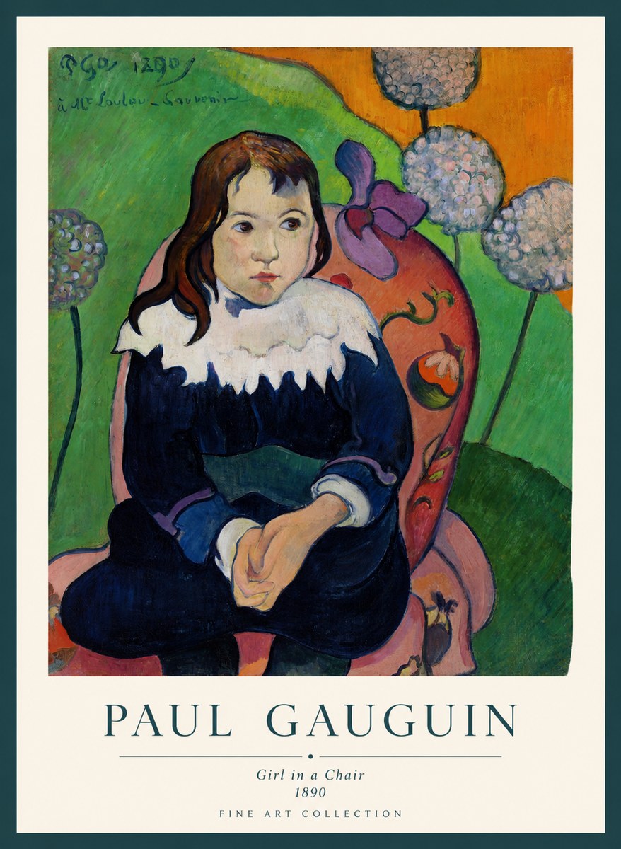Paul Gauguin Girl in a Chair No1 - Póster