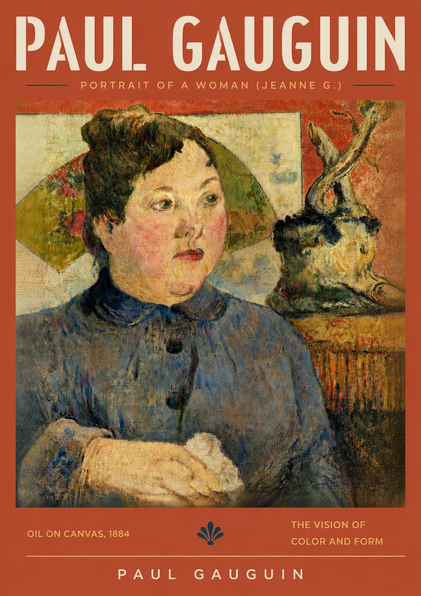 Paul Gauguin Portrait of a Woman (Jeanne G.) No5 - Póster