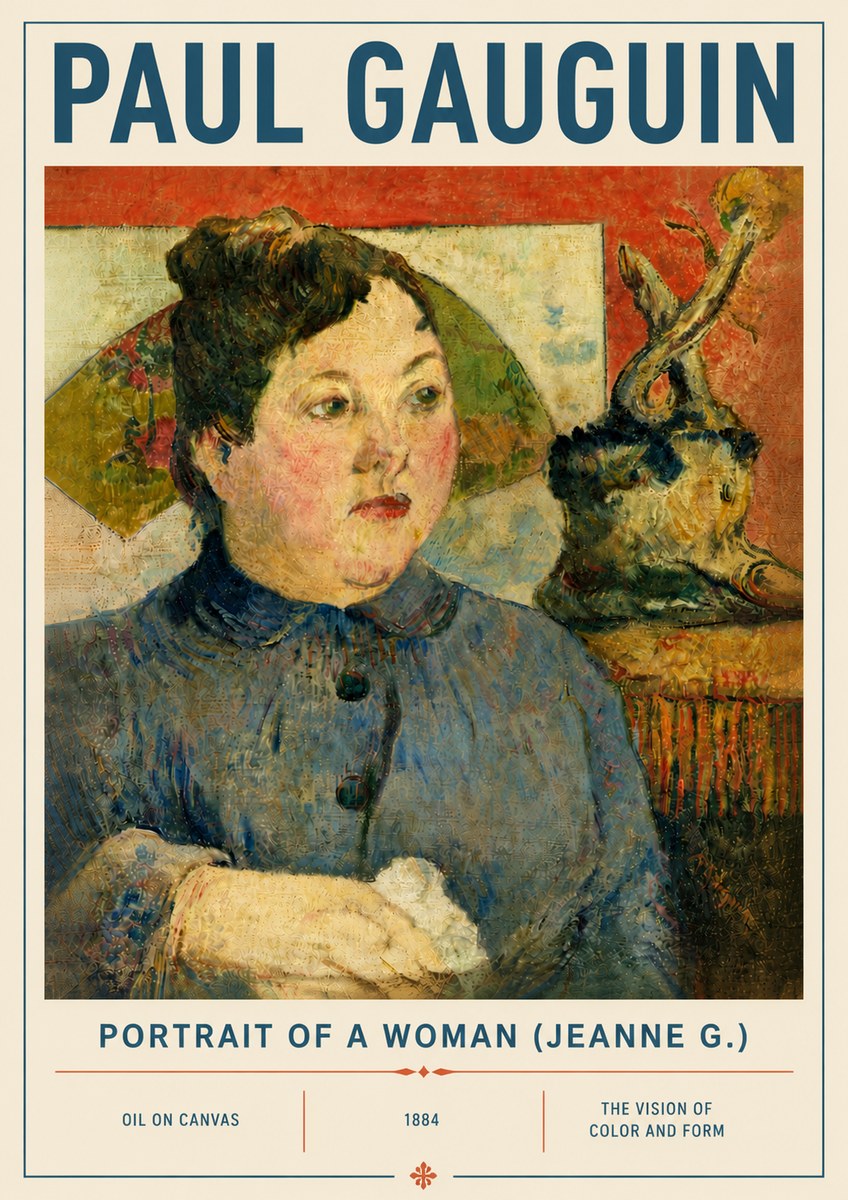 Paul Gauguin Portrait of a Woman (Jeanne G.) No6 - Póster