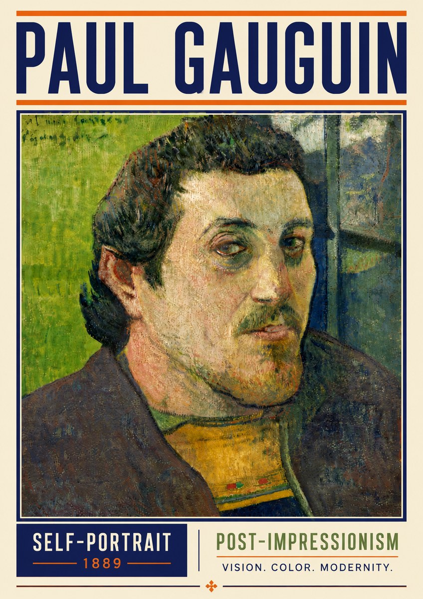 Paul Gauguin Self-portrait (1889) No6 - Póster