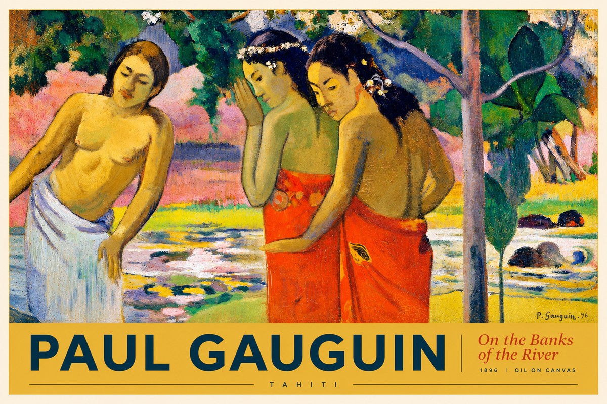 Paul Gauguin On the Banks of the River, 1896 No2 - Póster