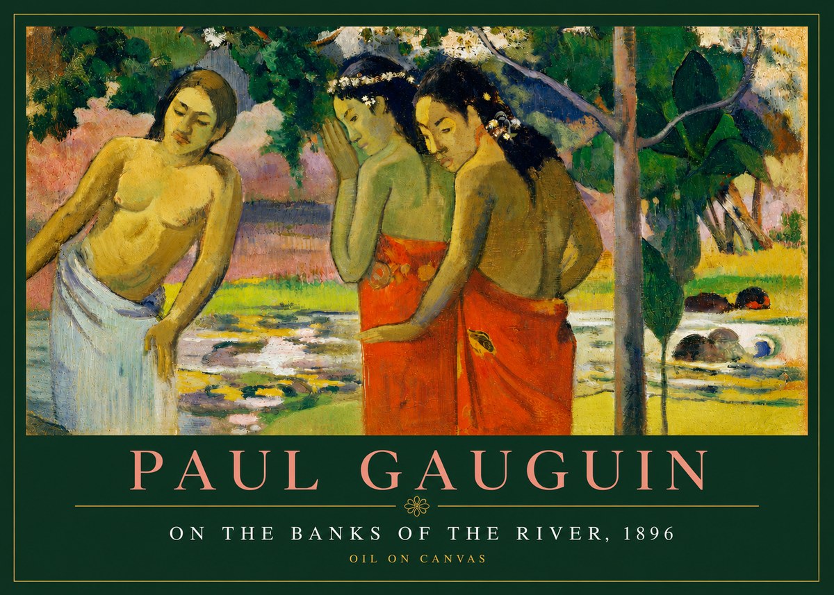Paul Gauguin On the Banks of the River, 1896 No3 - Póster