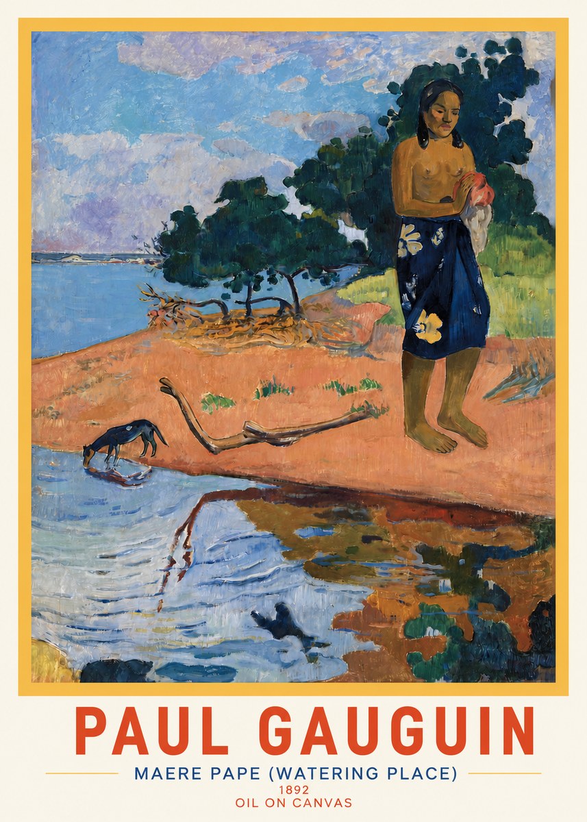 Paul Gauguin Maere Pape (Watering Place) No3 - Póster