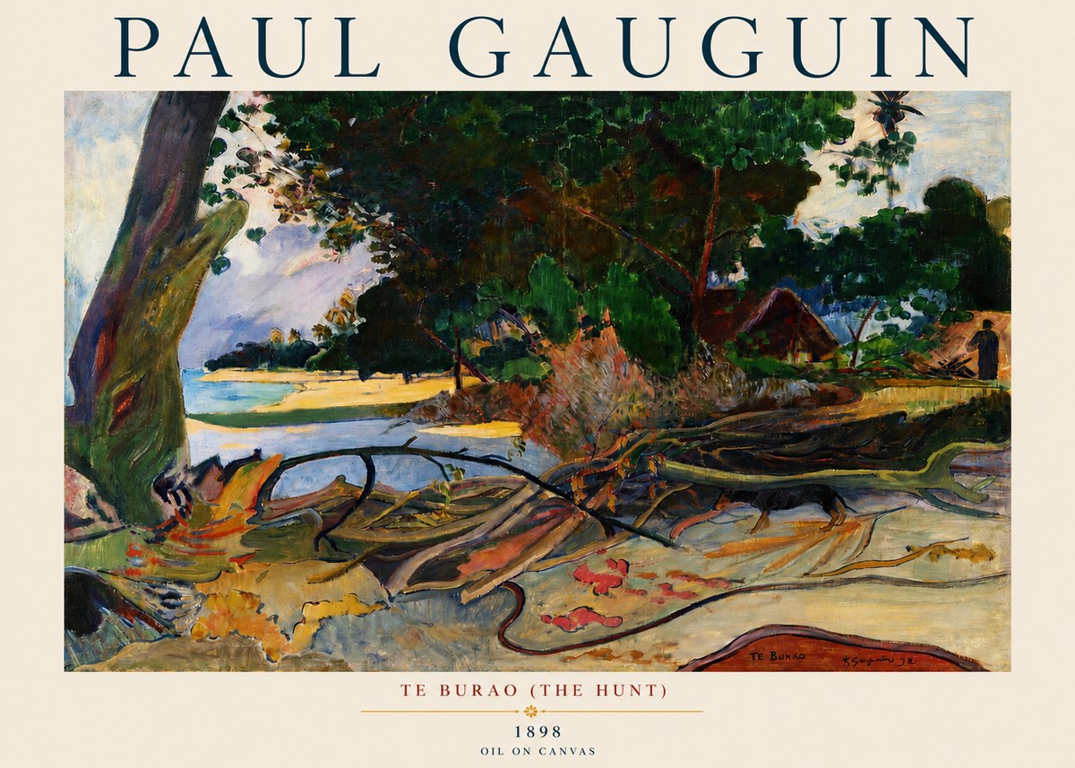 Paul Gauguin Te Burao (the Hunt) No3 - Póster