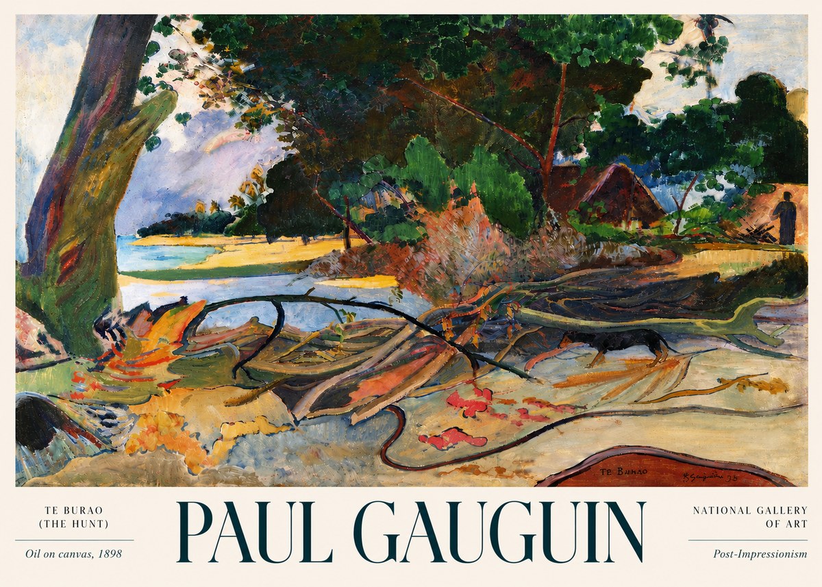Paul Gauguin Te Burao (the Hunt) No5 - Póster