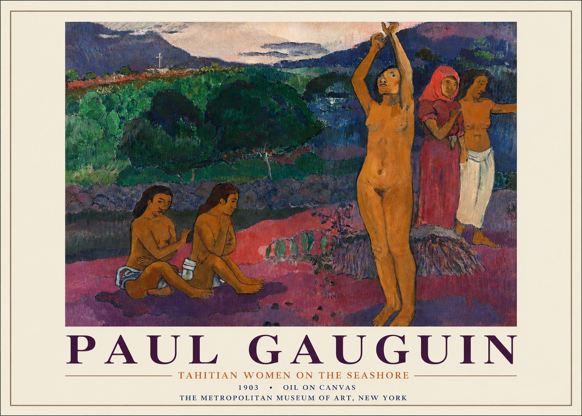 Paul Gauguin Tahitian Women on the Seashore No3 - Póster