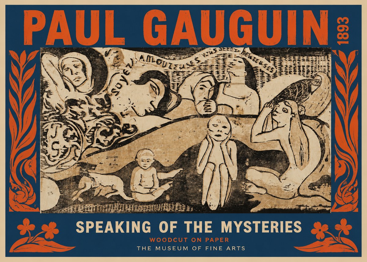 Paul Gauguin Speaking of the Mysteries No2 - Póster