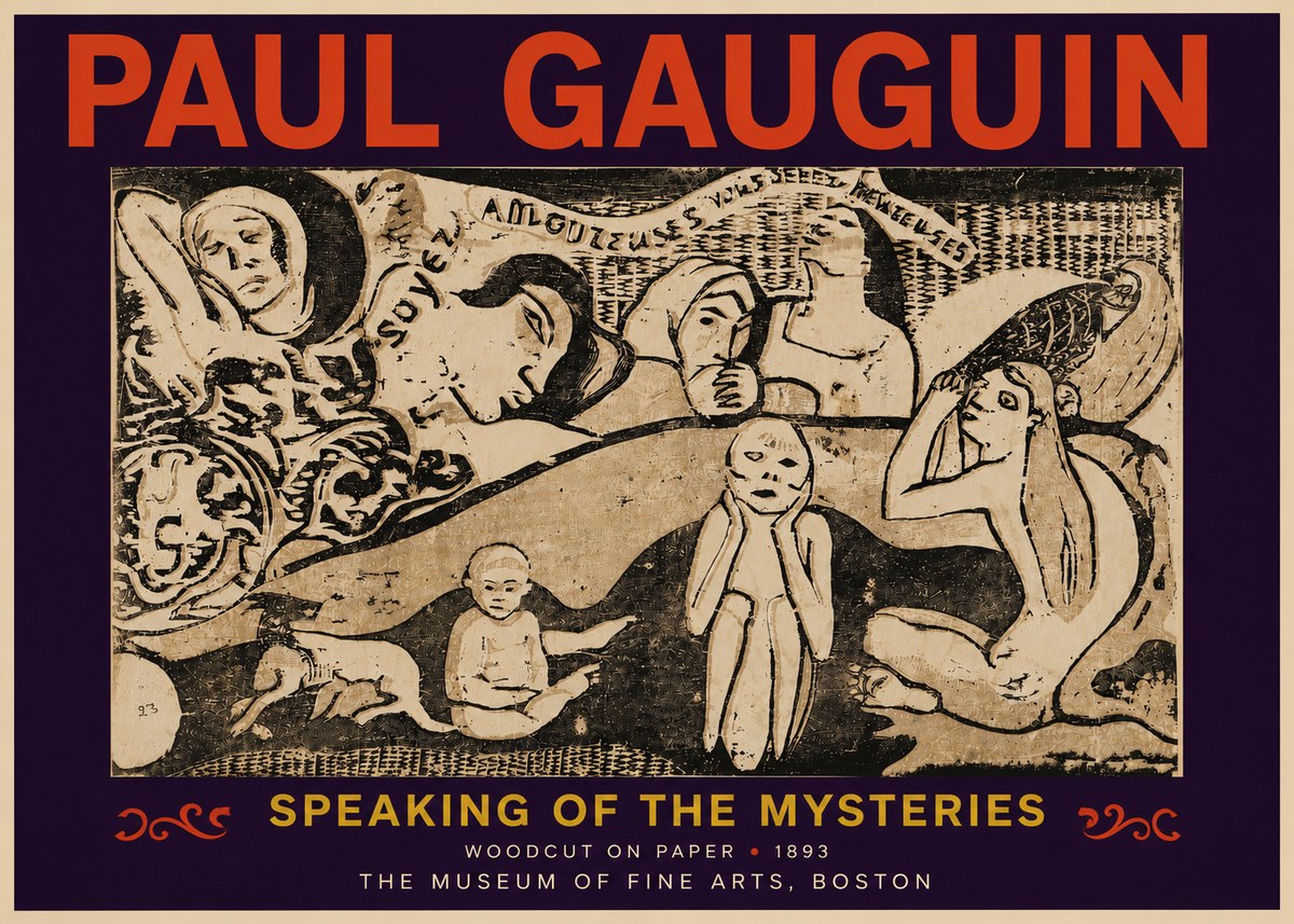 Paul Gauguin Speaking of the Mysteries No6 - Póster
