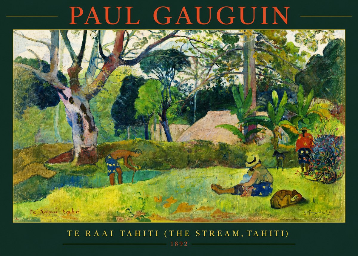 Paul Gauguin Te Ra'ai Rahi (the Great Pond) No3 - Póster