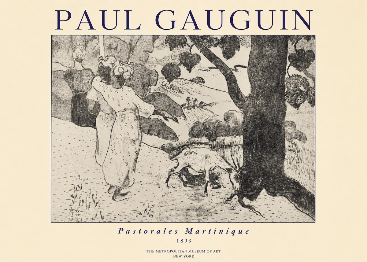 Paul Gauguin Pastorales Martinique No1 - Póster