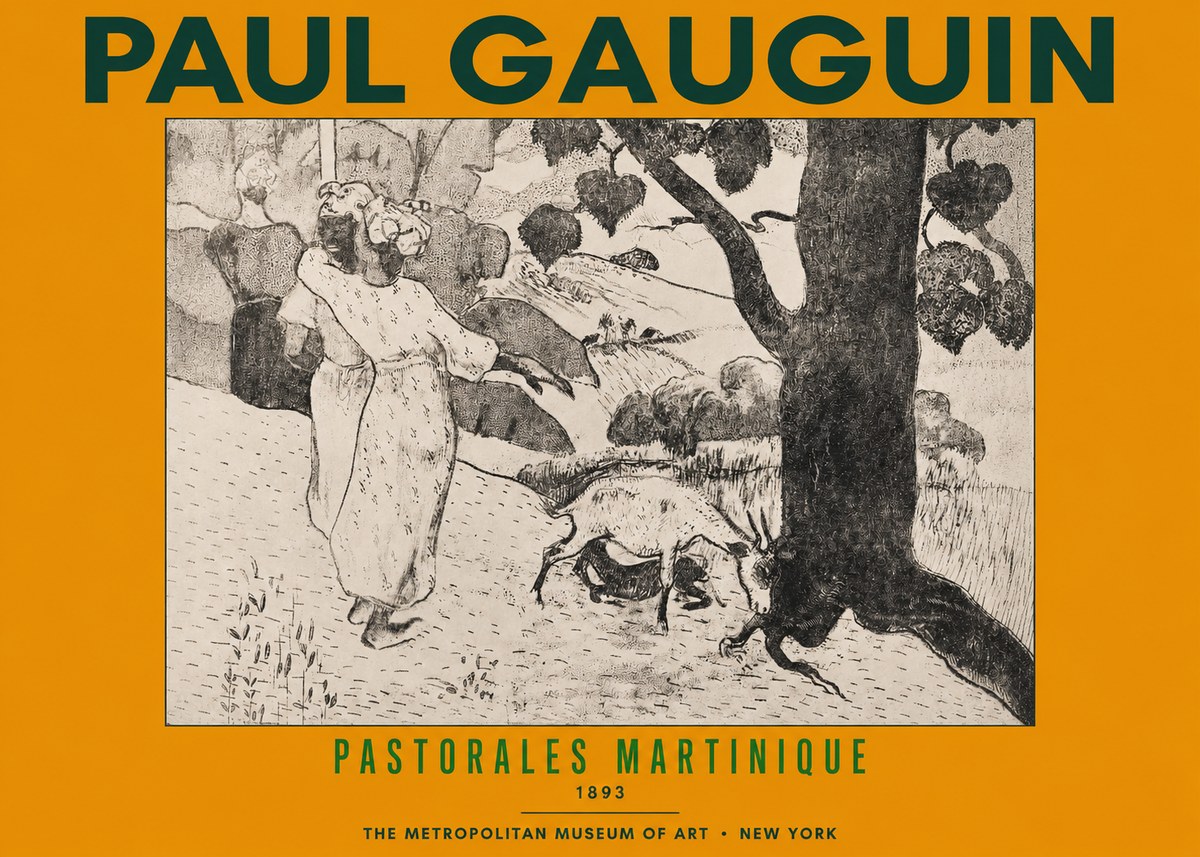 Paul Gauguin Pastorales Martinique No2 - Póster