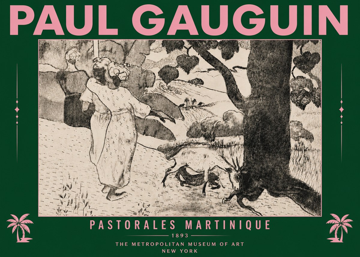 Paul Gauguin Pastorales Martinique No6 - Póster