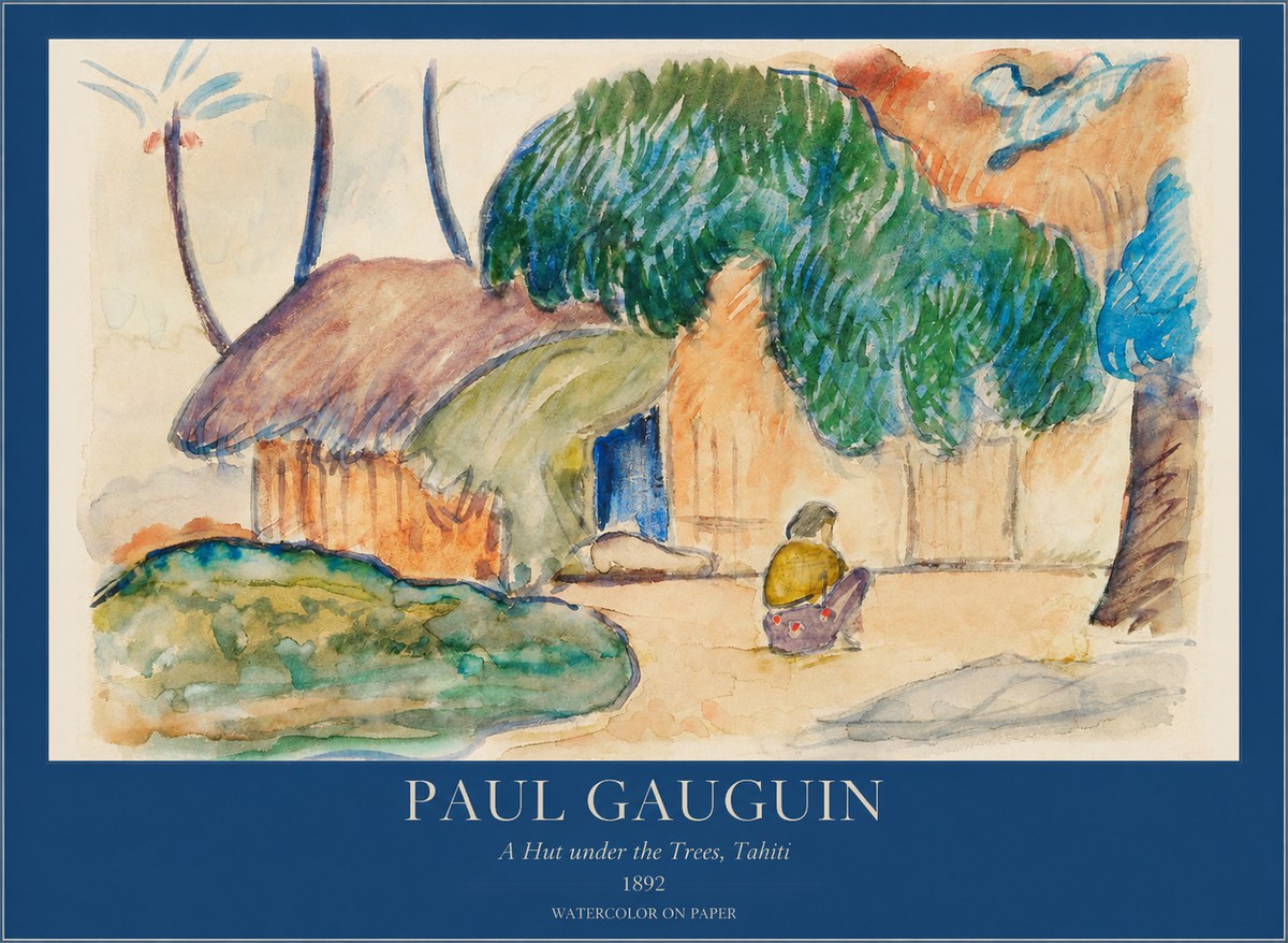 Paul Gauguin Native Hut in Tahiti No6 - Póster