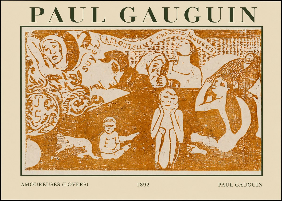 Paul Gauguin Amoureuses (Lovers) No1 - Póster
