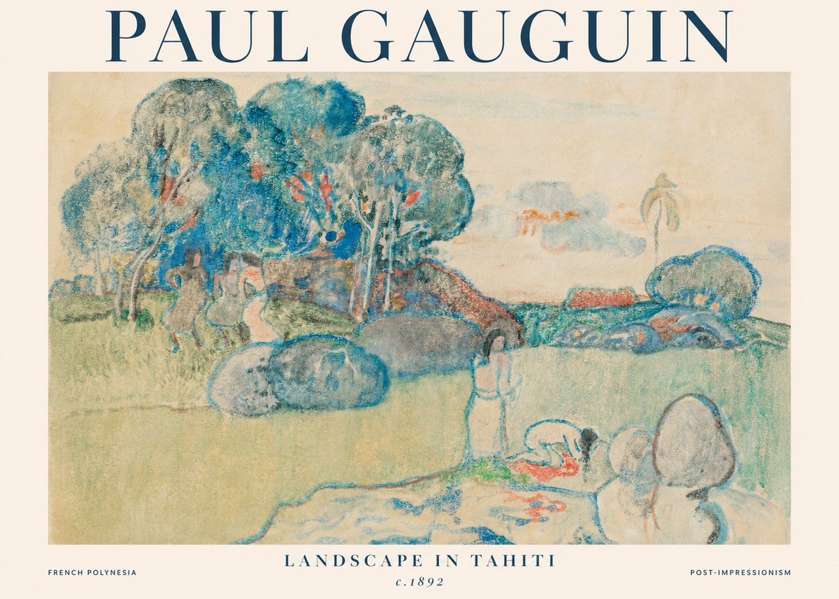 Paul Gauguin Landscape in Tahiti I No1 - Póster