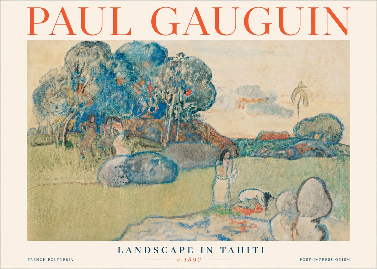 Paul Gauguin Landscape in Tahiti I No4 - Póster