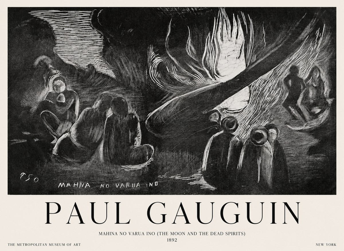 Paul Gauguin Mahina No Varua Ino (the Moon and the Dead Spirits) No1 - Póster