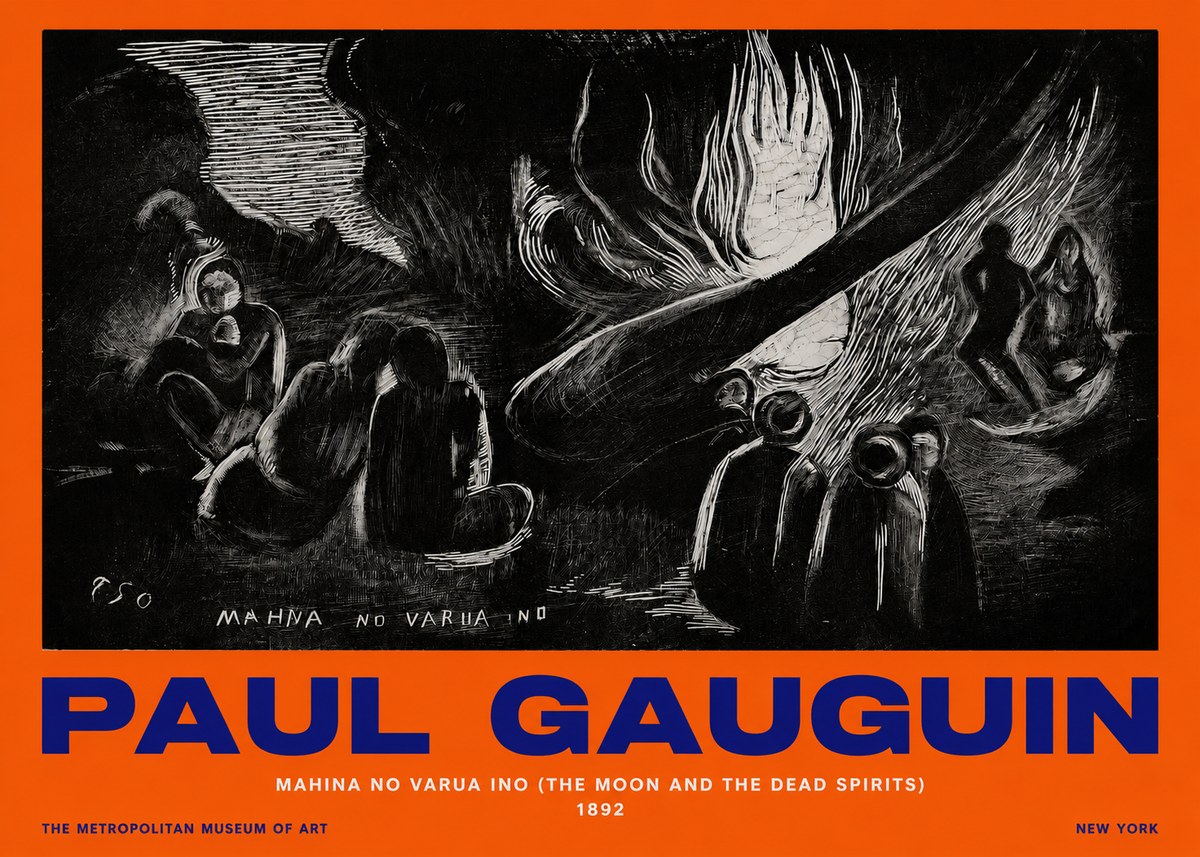 Paul Gauguin Mahina No Varua Ino (the Moon and the Dead Spirits) No2 - Póster