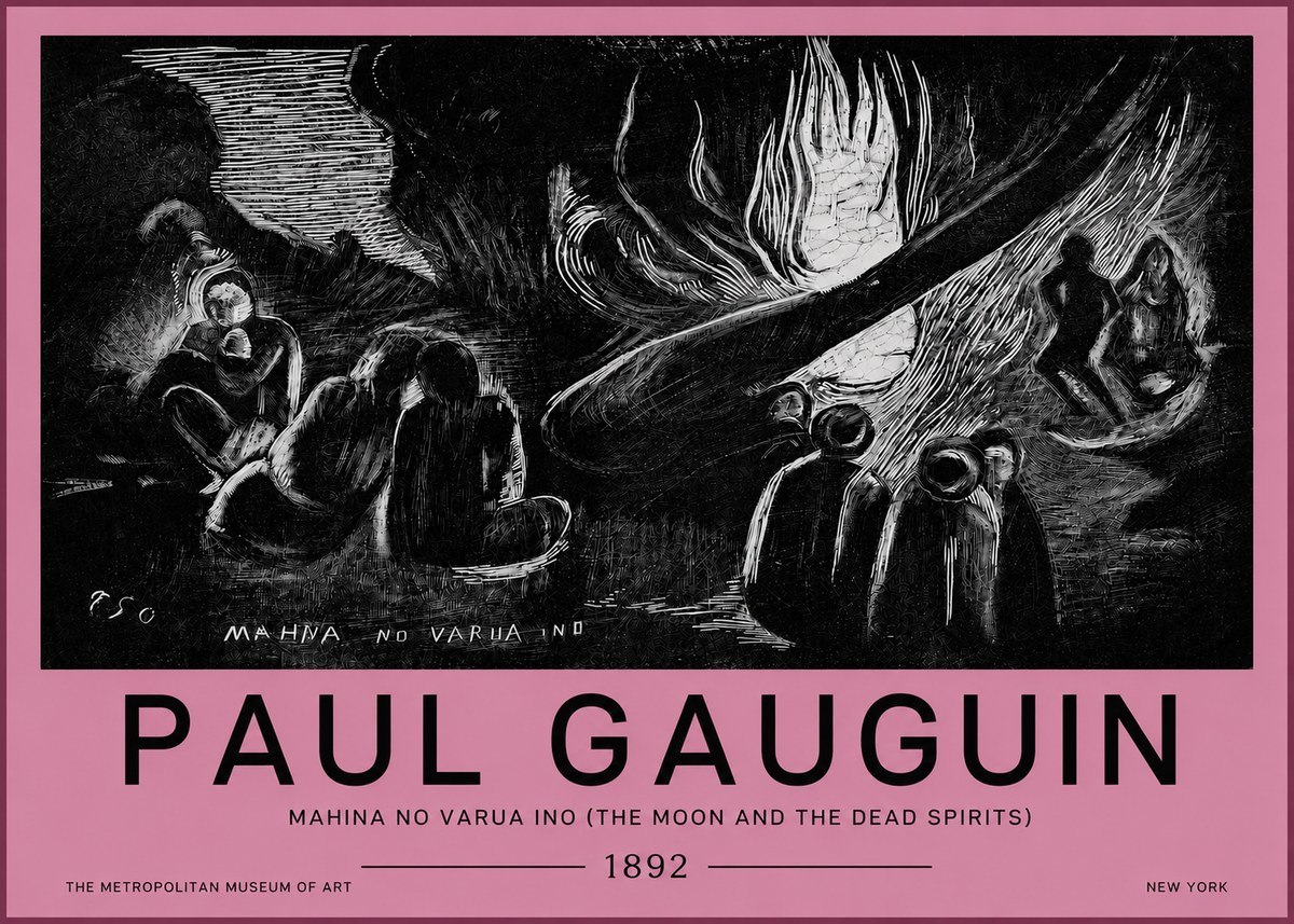 Paul Gauguin Mahina No Varua Ino (the Moon and the Dead Spirits) No4 - Póster