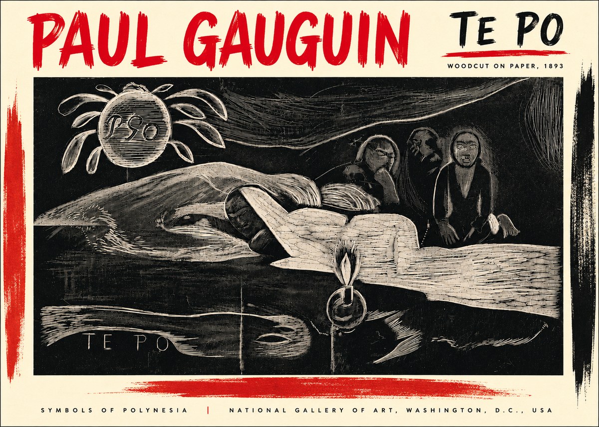 Paul Gauguin Te Po No5 - Póster